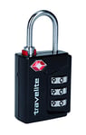 Travelite Luggage 000026 TSA 3 Digit Combination Cable Lock Travelsentry Black 82526