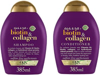 Organix Shampoo Biotin & Collagen 385 Ml (Pack of 2)