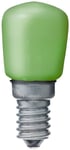Glödlampa E14 Päron Grön 15W