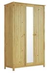 Argos Home New Scandinavia 3 Door Mirrored Wardrobe - Pine