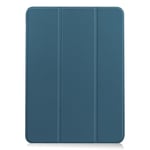 Litchi Skin Tri-Fold Fodral för iPad Air 10.9 (2020) - Petrolblå