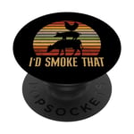 I'd Smoke That Funny Barbecue Barbeque Saying Grilling Grill PopSockets Swappable PopGrip