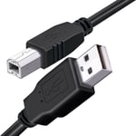 USB Printer Cable Lead Type A Male to B Male HP Epson Brother Canon 1.5m UK
