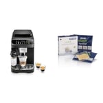 De'Longhi Magnifica Evo, Bean to Cup Coffee and Cappuccino Maker, ECAM292.81.B, Black & Softballs, 2 bags, balls prevent the formation of limestone water, universal coffee