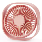 2020 Upgraded Mini USB Desk Fan, Portable Fan with 3 Speeds Strong Wind and 360° Rotatable, Quiet Mini Table Fan for Sleep with baby, Reading, Work from home, Garden, Outdoor (Pink)