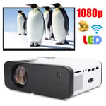 Mini Projector & Beamer - 1080P Full HD 180" Display LCD Home Cinema Projector HDMI 720P Video Projector Built-in 1 x 8R 2W Speaker HiFi Sound for Home Office (UK)