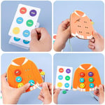 Tre knapper på genser - utviklingsspill for småbarn