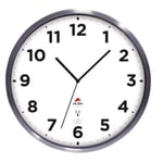 Alba Horloge murale extérieure radio pilotée Hora à quartz - Diamètre 35,5 cm Blanc