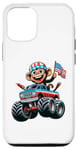 Coque pour iPhone 15 Pro Patriotic Monkey 4 juillet Monster Truck American