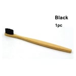 1/5/10pcs Bamboo Toothbrush Wood Handle Oral Care Black 1pc
