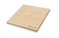Planche à découper Essence carrée Moyenne de Cuisine en Bambou Clair Naturel, idéale pour Couper et Servir à Table, 30 x 30 x 3,5 cm, Deagourmet, 218