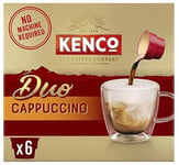 8x 6 Kenco DUO CAPPUCCINO Instant Coffee 48 servings milky froth & rich espresso