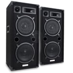 Pair MAX210 Dual 10" Inch DJ PA Party Disco Sound System Speakers 1800W UK Stock