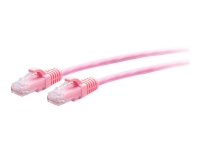 C2G 3ft (0.9m) Cat6a Snagless Unshielded (UTP) Slim Ethernet Network Patch Cable - Pink - Patch-kabel - RJ-45 (hane) till RJ-45 (hane) - 90 cm - 4.8 mm - UTP - CAT 6a - formpressad, hakfri - rosa