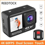 Caméra d'action 4K 60FPS 20MP 2.0 tactile LCD 4X EIS - REEDSTOCK