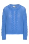Louisa Cable Knit Pullover - Sky Blue