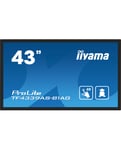 iiyama TF4339AS-B1AG affichage de messages Écran plat signalisation numérique 108 cm (42.5") LED 500 cd/m² 4K Ultra HD Noir É