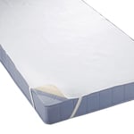 Vanntett madrassbeskytter i pustende bomullsfrotté Hvit 200 x 180 x 0.5 cm