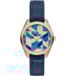 Armani Exchange Klockarmband AX5525 Läder Blå 16mm