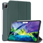 Sripns Case for iPad Pro 11 Inch 2020 (2nd Gen), Slim Lightweight Trifold Stand Smart Case [Compatible with Pencil],Hard Back Translucent Protective Cover with Auto Wake/Sleep - Midnight Green