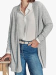 Pure Collection Gas Swing Cashmere Cardigan, Heather Dove