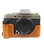 Fujifilm X-T200 durable leather half case - Brown