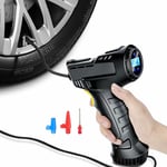 Gonfleur de pneu de voiture compresseur d'air portable câble allume - cigare plug, 7.4V puissance 120W pompe à air de voiture avec affichage