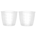 inhzoy 2 Pack Original Kitchen Cooking Rice Measuring Cups Clear Plastic Replacement Cups for Rice Cooker 2pcs Rice Cups 160ml