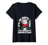 Womens It's An Anime Thing You Wouldn't Understand Chibi Anime Boy V-Neck T-Shirt