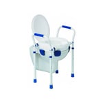 Mobiclinic - Elevateur de toilettes avec couvercle Chaise wc Pieds reglables Accoudoirs Max 150 kg