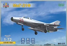 ModelSvit Model kit 72021 1:72nd scale MiG-21F(Izdeliye "72") Soviet supersonic