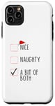 Coque pour iPhone 11 Pro Max Nice Naughty A Bit Of Both Christmas List Père Noël