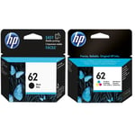 HP 62 Black & Colour Ink Cartridge Bundle Pack For ENVY 5640 Inkjet Printer