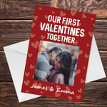 Personalised Photo 1st Valentines Card For Boyfriend Girlfriend Him Her Keepsake