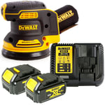 DeWalt DCW210 18V Sander With 2 x 4Ah Batteries & Charger