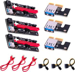 Adaptateur Riser d'extension PCI-E Cable d'extension de carte graphique Cable adaptateur 60cm Cable USB 3.0 Cable d'extension de carte adaptateur PCI-E1X vers 16X (Costume trois pi¿¿ces rouge)