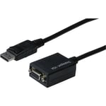 Digitus Adaptateur DisplayPort, VGA AK-340403-001-S [1x DisplayPort mâle - 1x femelle] 15.00 cm noir