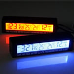 Car Led Digital Clock Thermometer Indoor Outdoor Temperature Vol Onesize
