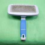 Dog hair brush Pet Dog Hair Removal Needle Combs Fur Cleaning Brush Grooming Large Size Combs Tool Candy Color Non-Slip Pets S Blue