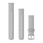 Garmin 18mm Light Grey Silicone Quick Release Bracelet Fits vivomove 3s, vivoactive 4s, venu 2S, Forerunner 255S Series, Easy to Click On and Off, No Tools Required