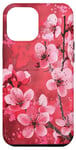 iPhone 15 Plus Pink Cherry Blossoms Red Floral Cherry blossoms Case