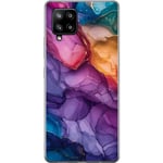 Samsung Galaxy A42 5G Genomskinligt Skal Färgstarka stenar