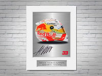 Max Verstappen Red Bull Racing F1 Formula 1 2021 Helmet Signed Photo Display Mount A4