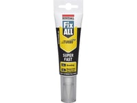 Monteringslim Fix All Turbo Vit 125 Ml Tub, Snabbhärdande Monteringslim För Arbeten Som Kräver Hög Hållfasthet Och Snabb Härdning.
