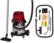 Einhell Power X-Change 25L Cordless Wet and Dry Vacuum Cleaner - 36V, Heavy Duty Stainless Steel Tank, 2.5M Hose, Blow Function - TC-VC 36/25 Li S Wet Dry Vacuum Cleaner (Batteries Not Included)