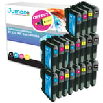 Lot de 20 cartouches d'impression type Jumao compatibles pour Brother MFC-5890CN +Fluo offert