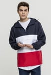 Urban Classics Färgblock pullover jacka (navy/fire red/white,XL)