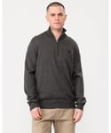 Fred Perry Mens Classic Half Zip Jumper - Dark Grey - Size X-Large