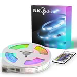 B.K.Licht I USB LED Strip 3m I Barre lumineuse I Barre LED LED RGB I Strips I Bande avec changement de couleur I Chaîne lumineuse multicolore I Stripes avec télécommande I Bande lumineuse autocollante