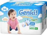 Genki japanska blöjor - Premium Soft M 7-10 kg, 32 st.